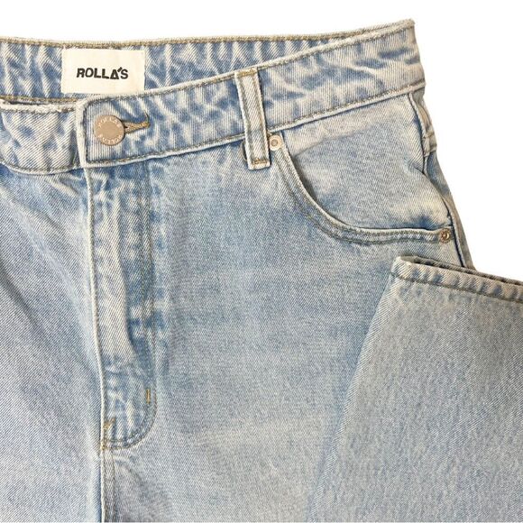 ROLLA’S Original Straight Jeans | High Rise | Sunbleach Worn | Distressed | 30 - Picture 7 of 13